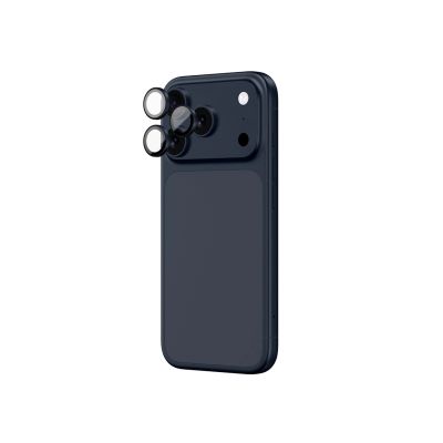 3. AmazingThing Linsenglas für iPhone 17 Pro / Pro Max mit blauem Aluminiumrahmen