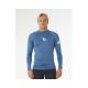Herren Lycra RIP CURL Waves UPF Perf Langarmshirt blau