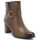 Gefütterte Damen-Ankle-Boots mit Blockabsatz, braun, M.Daszyński SA125-32