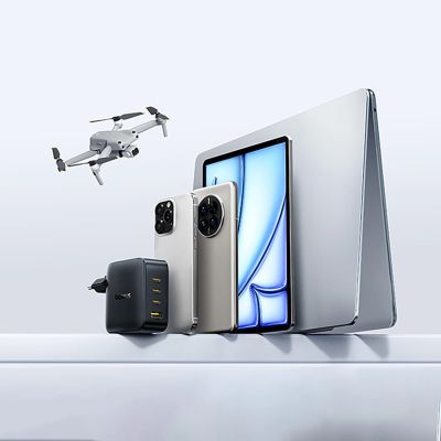 16. Baseus EnerFill FH11 GaN 140W Wandladegerät 3xUSB-C + 1xUSB-A - Schwarz