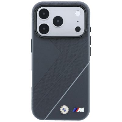 3. BMW M Tire Track mit silberner Linie MagSafe Hülle für iPhone 18 Pro / 17 Pro – Dunkelgrau