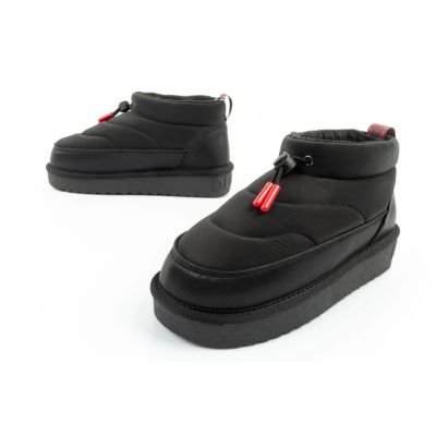 8. D.Franklin Damen Schneestiefel Winter Modische Isolierte Stiefeletten Schwarz