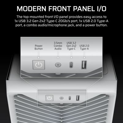 12. Corsair 3200D RS ARGB Mid-Tower Gehäuse, weiß