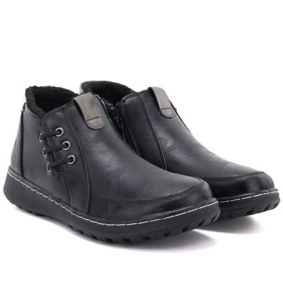 8. Bequeme schwarze Damen-Ankle-Boots Potocki 25-90349