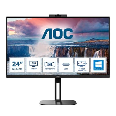 AOC V5 24V5CW Computermonitor 60,5 cm (23,8") 1920 x 1080 px Full HD LED Schwarz