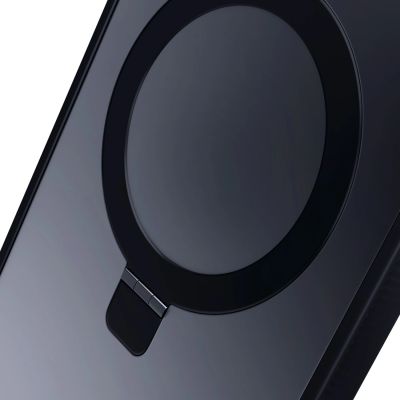 14. 3mk Smoke Case Mag&Stand Hülle für Apple iPhone 15 pro max – Schwarz