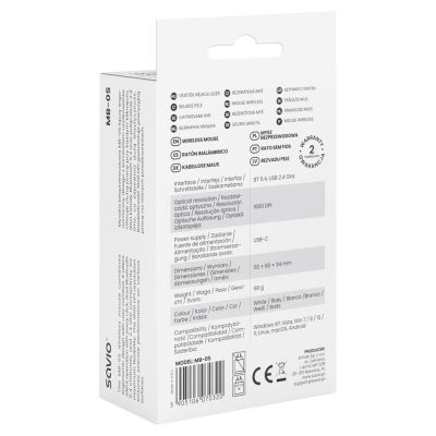 6. SAVIO Kabellose Maus BT 2,4 GHz Weiß MB-05