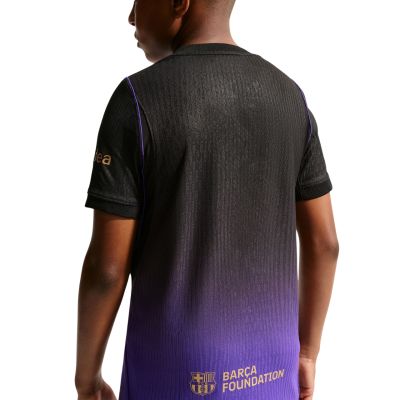 5. Nike FC Barcelona Auswärtstrikot 2026/27 für Kinder, Schwarz und Lila II1852 505