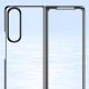 3. Plating Case Hülle für Samsung Galaxy Z Fold 4 Hülle mit metallischem Rahmen blau