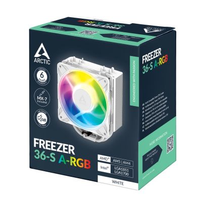 2. ARCTIC Freezer 36-S A-RGB Prozessor-Luftkühler 12 cm Weiß 1 Stück.