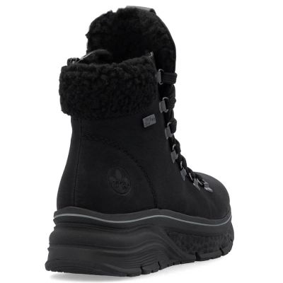 10. Wasserdichte, gefütterte Damen-Trekkingschuhe in Schwarz Rieker 48034-00