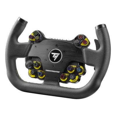 4. Thrustmaster EVO Racing 31U Leather Lenkrad, Schwarz/Gelb, für PC, PlayStation 4, PlayStation 5 und Xbox