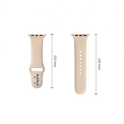 3. Tech-Protect Silikonarmband für Apple Watch 44 / 45 / 46 / 49 mm – Beige