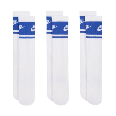 5. Nike Everyday Elevated Crew Socken, 3 Paar, Weiß und Blau, IM7949 904