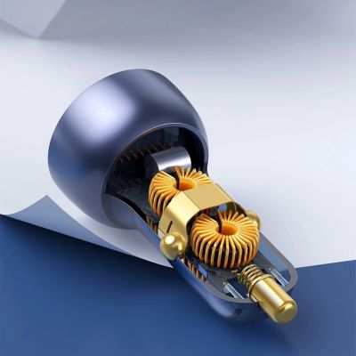 18. Baseus Auto-Ladegerät USB / USB Typ C 65 W 5 A SCP Quick Charge 4.0+ Power Delivery 3.0 LCD Bildschirm grau (CCKX-C0G)