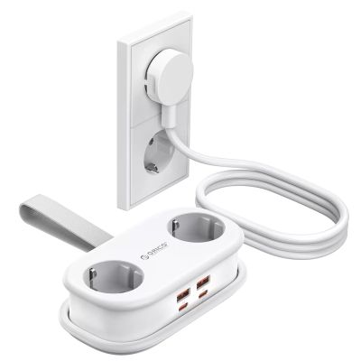 2. Orico AP3 20W GaN 5-in-1 Steckdosenleiste (2x Netzanschluss + 2x USB-A + 1x USB-C) – Weiß