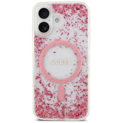 3. Guess MagSafe Hülle mit Harzboden und Glitzer für iPhone 17 - Pink