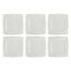 Set mit 6 quadratischen Florentina-Tellern – Weiß, 20 cm