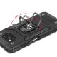 5. Wozinsky Ring Armor Tough Hybrid Case Cover + Magnethalter für Samsung Galaxy A03s schwarz