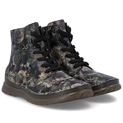 4. Gefütterte Damen-Ankle-Boots mit Blumenmuster Rieker 53632-90