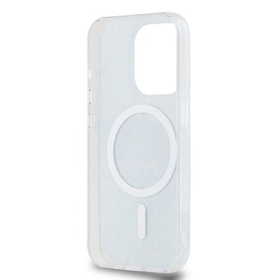 7. DKNY IML Mono & Stripe MagSafe Hülle für iPhone 15 Pro – Blau