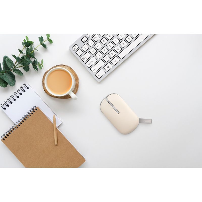 11. ASUS Marshmallow Maus MD100, beidhändig bedienbar, kabellos (RF) + Bluetooth, optisch, 1600 DPI
