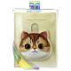6. Nimmy Big Eyed Pet 2.0 Kartenetui mit Katzenmotiv, Beige