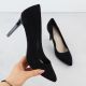 Schwarze Wildleder-Stiletto-Pumps von Sergio Leone 1339