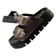Lee Cooper Damenschuhe, Hausschuhe, silber, bequem, Plateau, modisch