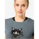 Damen-T-Shirt mit kurzen Ärmeln SUPER.NATURAL W BANDITO CAT TEE, grau