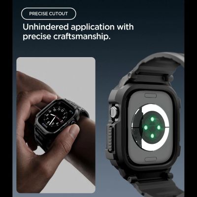 7. Spigen Rugged Armor Pro Schutzhülle und Armband für Apple Watch 42 mm – Mattschwarz