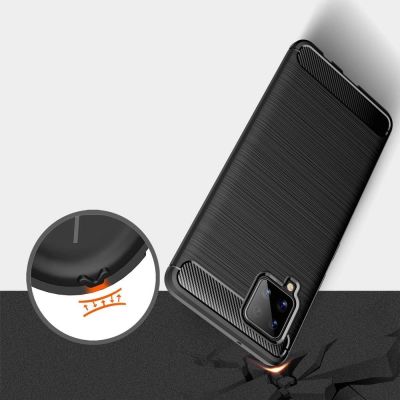 5. Carbon Case Flexibel Handyhülle TPU Schutzhülle für Samsung Galaxy A42 5G blau