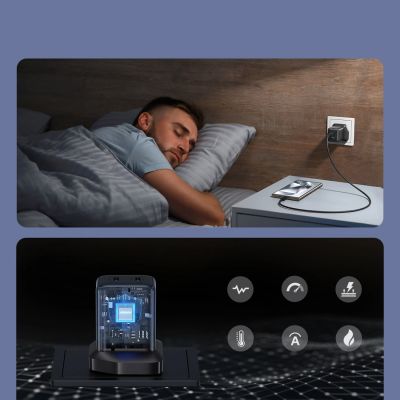 7. Joyroom JR-TCG17 45W 2 x USB-C Wandladegerät (UK-Stecker) - schwarz