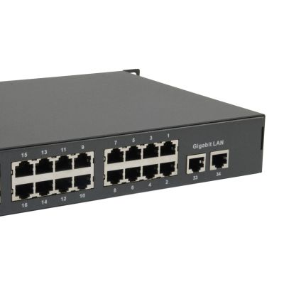 5. LevelOne FGP-3400W380 Netzwerk-Switch, unmanaged Fast Ethernet (10/100), PoE-Unterstützung, Schwarz