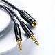 9. Ugreen AUX-Splitterkabel 3,5-mm-Miniklinke (weiblich) - 2x 3,5-mm-Miniklinke (männlich - Mikrofon und Kopfhörer) schwarz (AV140 20899)