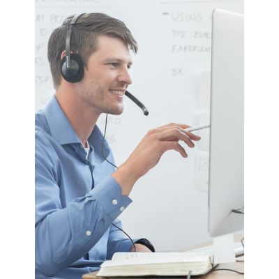 2. Koss CS200i Kabelgebundenes Headset mit Kopfbügel, Büro/Callcenter, Schwarz