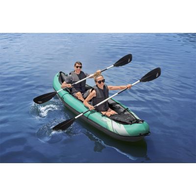 8. Bestway 65052 / 24 Sport Kajak 2-Sitzer Schwarz, Grün, Grau, Mint Acrylnitril-Butadien-Styrol (ABS), Nylon, Polyester, Polypropylen (PP), Polyvinylchlorid (PVC) Aufblasbares Kajak