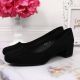 14. Sergio Leone W SK354C Wildleder-Pumps mit Blockabsatz Schwarz