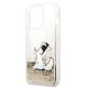 6. Karl Lagerfeld Flüssigglitzer-Choupette-Hülle für iPhone 13 / 13 Pro – Transparentes Gold