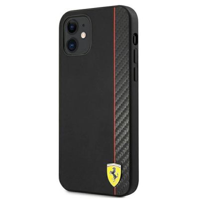 2. Ferrari FESAXHCP12SBK iPhone 12 mini 5,4" schwarz/schwarz Hardcase On Track Carbon Stripe