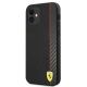 2. Ferrari FESAXHCP12SBK iPhone 12 mini 5,4" schwarz/schwarz Hardcase On Track Carbon Stripe