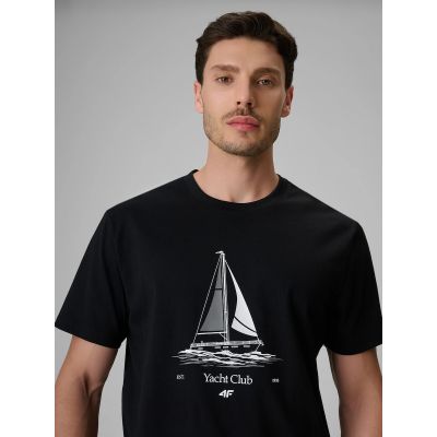 3. Lässiges Herren-T-Shirt mit Aufdruck 4F 4FRSS26TTSHM3996-20S