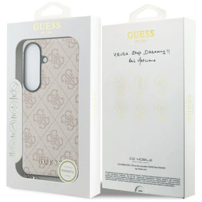 14. Guess 4G Classic Logo Charm MagSafe Hülle für Samsung Galaxy S26 - Pink