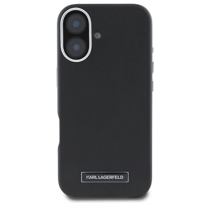 3. Karl Lagerfeld FW Metal Plate MagSafe Hülle für iPhone 16 Plus – Schwarz