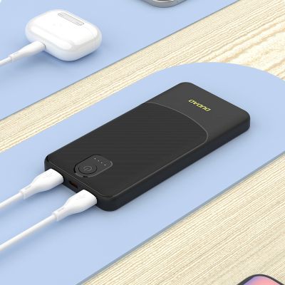 5. Powerbank Dudao K10 10000mAh 2.4A 2 x USB-A - schwarz