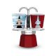 Bialetti Mini Express Magritte Kaffeemaschinen-Set + 2 Espressotassen