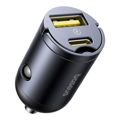 Baseus Tiny Star 30W USB-A/USB-C-Autoladegerät – Schwarz