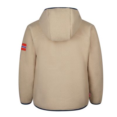 2. Trollkids Kids Aurlandsfjord Jacket Kinder-Fleecejacke mit Reißverschluss und Kapuze, beige (466-815)