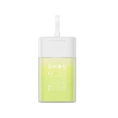 4. Baseus Popsicle 5200 mAh 20 W Powerbank mit integriertem Lightning Kabel (+ weißes Baseus Simple USB-C - USB-C 60 W/20 V/3 A/30 cm Kabel) - Weiß-Grün