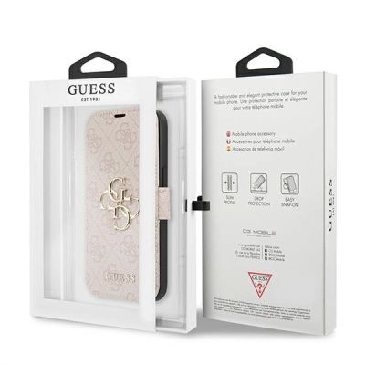 7. Guess GUBKP13X4GMGPI iPhone 13 Pro Max 6,7" rosa/rosa Buch 4G Big Metal Logo
